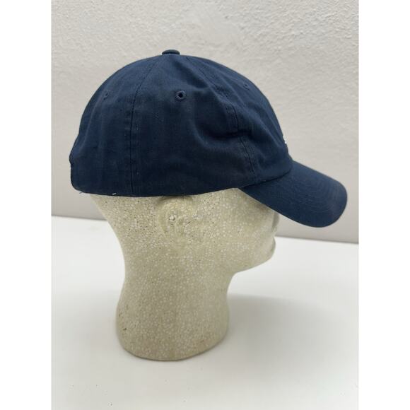 PAG Baseball Hat Navy Blue Sorry I'm Late Embroidered Text Adjustable Cap - Picture 7 of 8